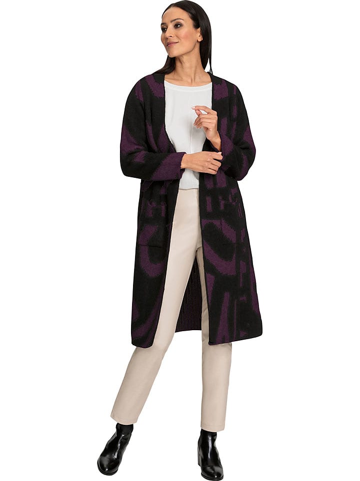 Heine Kardigan w kolorze czarno-fioletowym rozmiar: 46