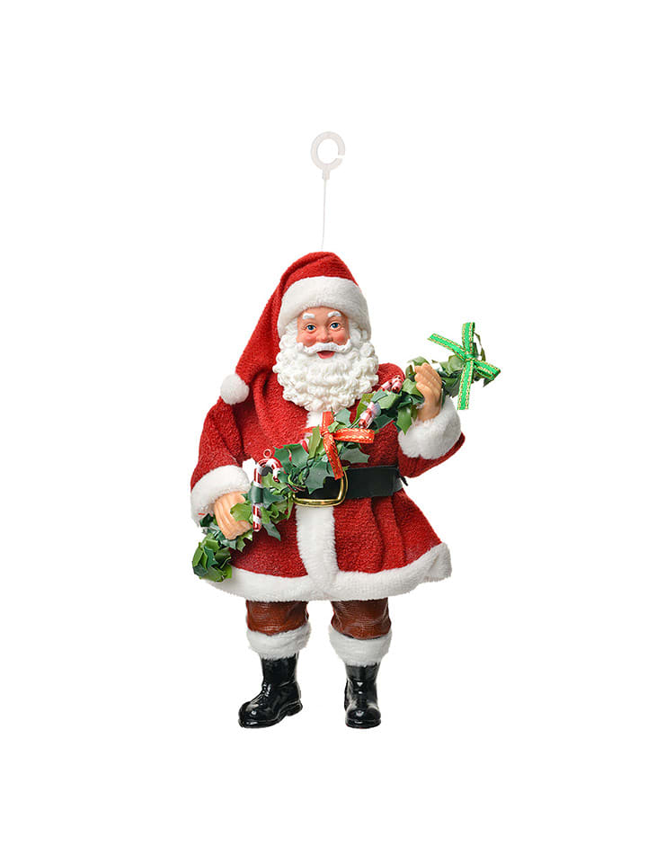 Clayre & Eef Zawieszka dekoracyjna w kolorze czerwonym - wys. 17 cm rozmiar: onesize