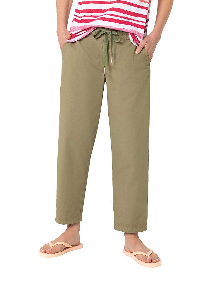 Timezone Spodnie w kolorze khaki rozmiar: W25