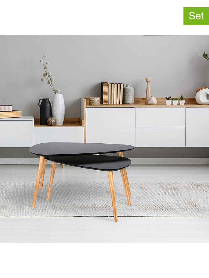 Ethnical Life Stoliki (2 szt.) w kolorze czarno-jasnobrązowym rozmiar: onesize