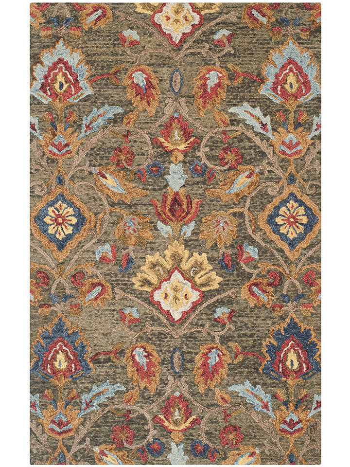 Safavieh Dywan "Blossom" w kolorze zielonym ze wzorem rozmiar: 122x122 cm