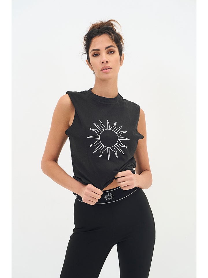 Onamaste Top sportowy "Olivia" w kolorze czarnym rozmiar: S/M