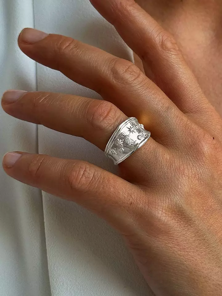 Eclat d'Argent Srebrny pierścionek z cyrkoniami rozmiar: 56