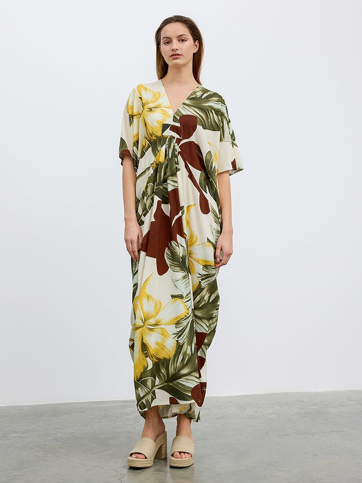 BGN Sukienka w kolorze zielono-kremowym rozmiar: 34