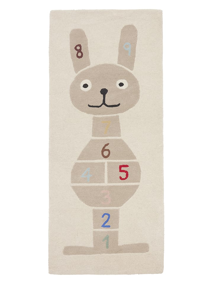 OYOY mini Dywan "Rabbit Hopscotch" w kolorze beżowym - 180 x 75 cm rozmiar: onesize