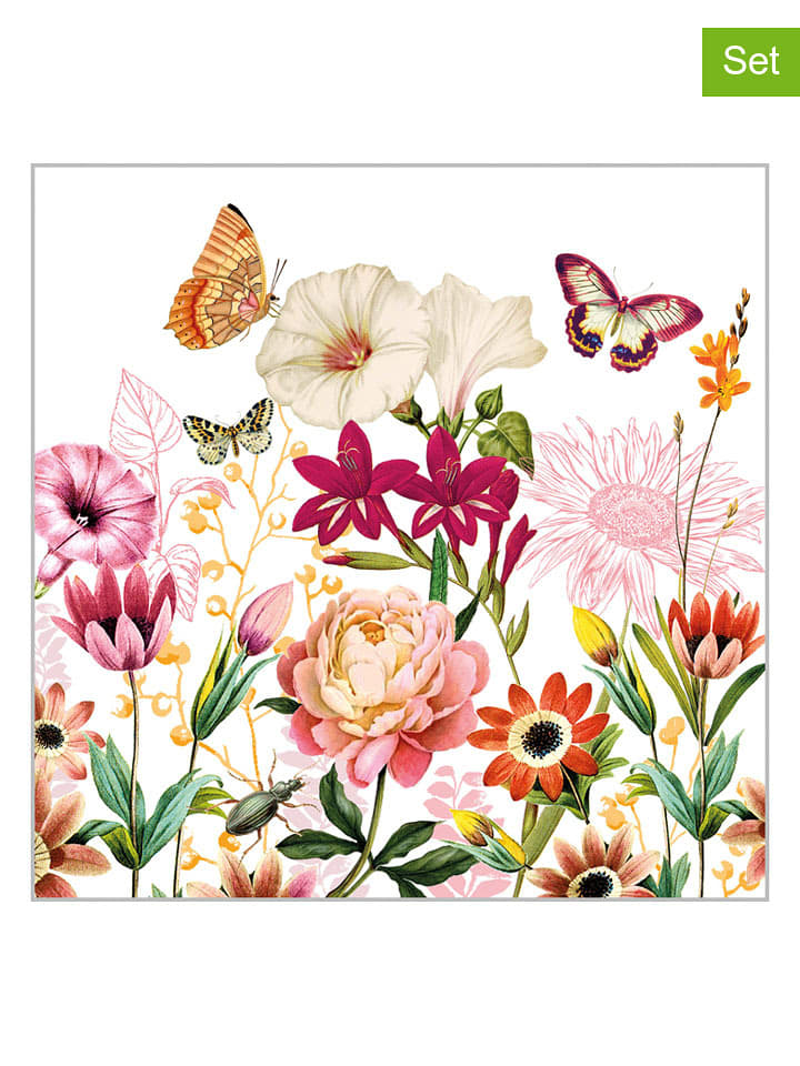 ppd Serwetki (40 szt.) "Illusion" w kolorze białym ze wzorem rozmiar: onesize