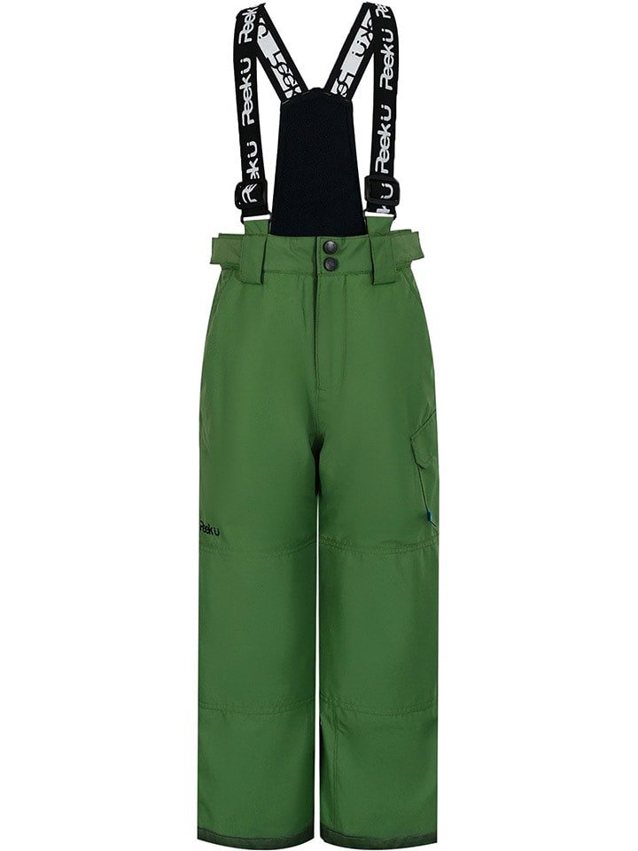 Peek U Spodnie narciarskie "Tyson" w kolorze zielonym rozmiar: 116