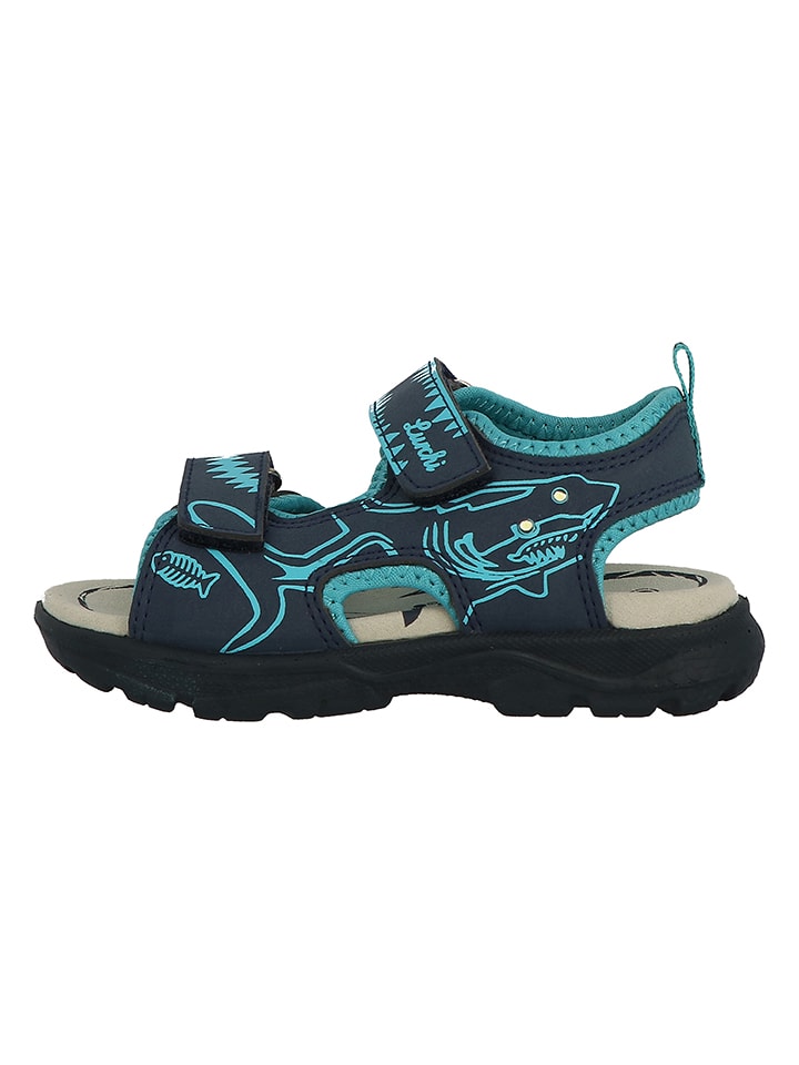 Lurchi Sandały "Korall-S" w kolorze turkusowo-czarnym rozmiar: 32