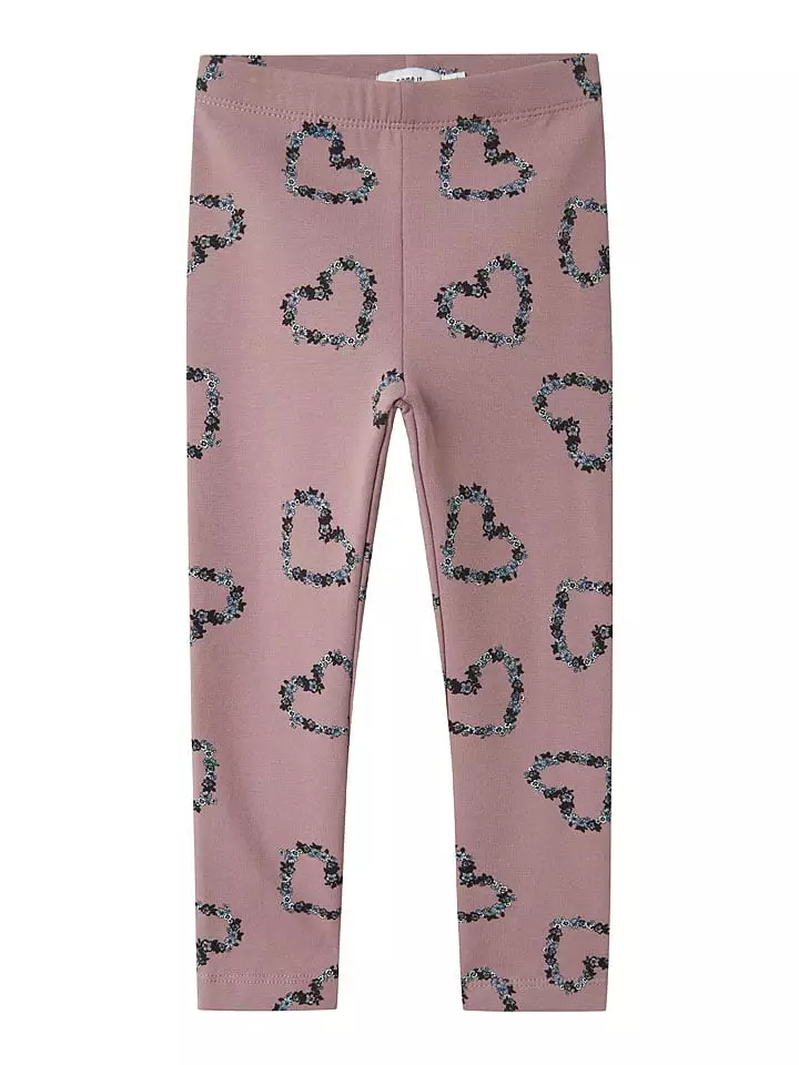 name it Legginsy "Olukria" w kolorze szaroróżowo-granatowym rozmiar: 92