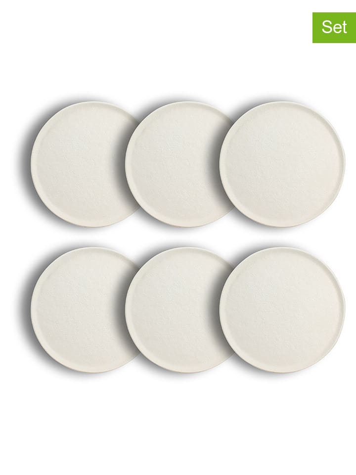 Ogo Living Talerze obiadowe (6 szt.) w kolorze białym - Ø 27 cm rozmiar: onesize