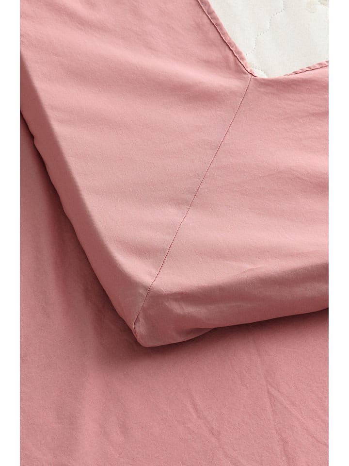 Ellos Home Prześcieradło "Milly" w kolorze jasnoróżowym rozmiar: 90x200 cm