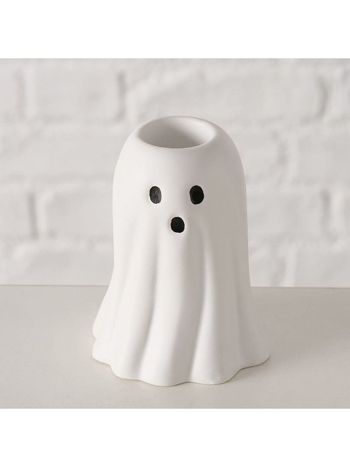 Boltze Świecznik "Ghostie" w kolorze białym - wys. 7,5 cm rozmiar: onesize