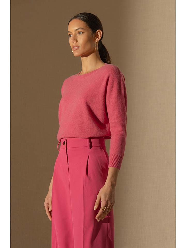 Perfect Cashmere Kaszmirowy sweter "Molly" w kolorze szaroróżowym rozmiar: XL