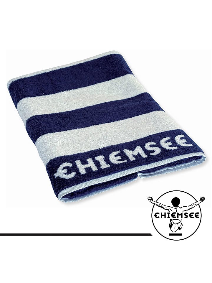 Chiemsee Ręcznik żakardowy w kolorze granatowo-białym do rąk rozmiar: 80x200 cm