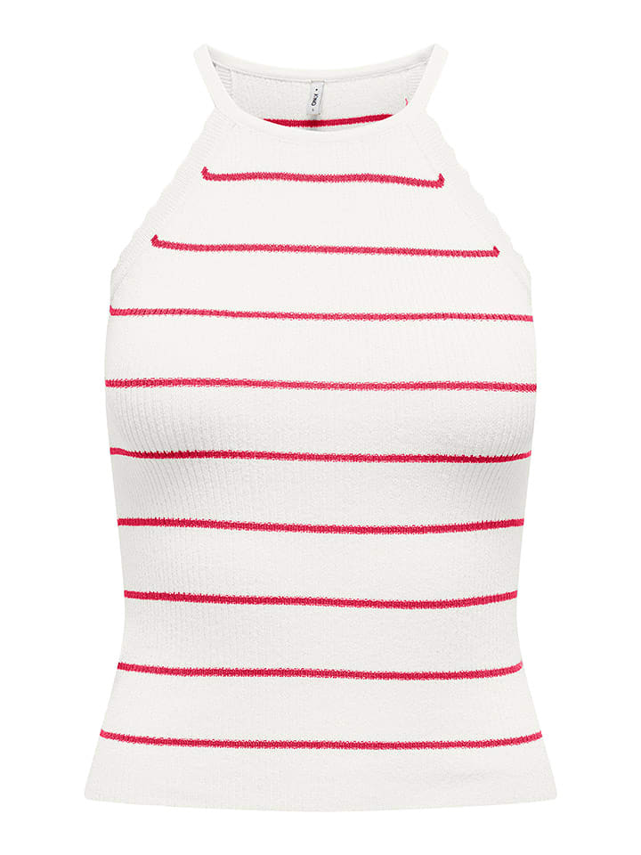 ONLY Top "Gemma" w kolorze biało-różowym rozmiar: XL