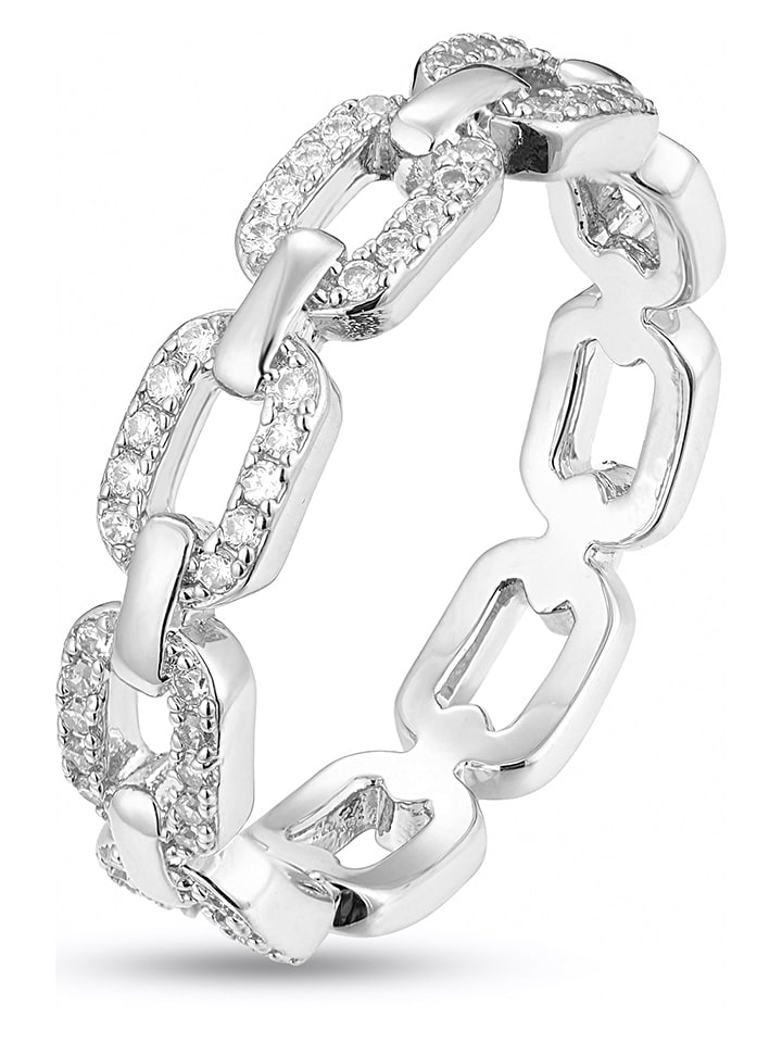 DI GIORGIO Srebrny pierścionek z cyrkoniami rozmiar: 52