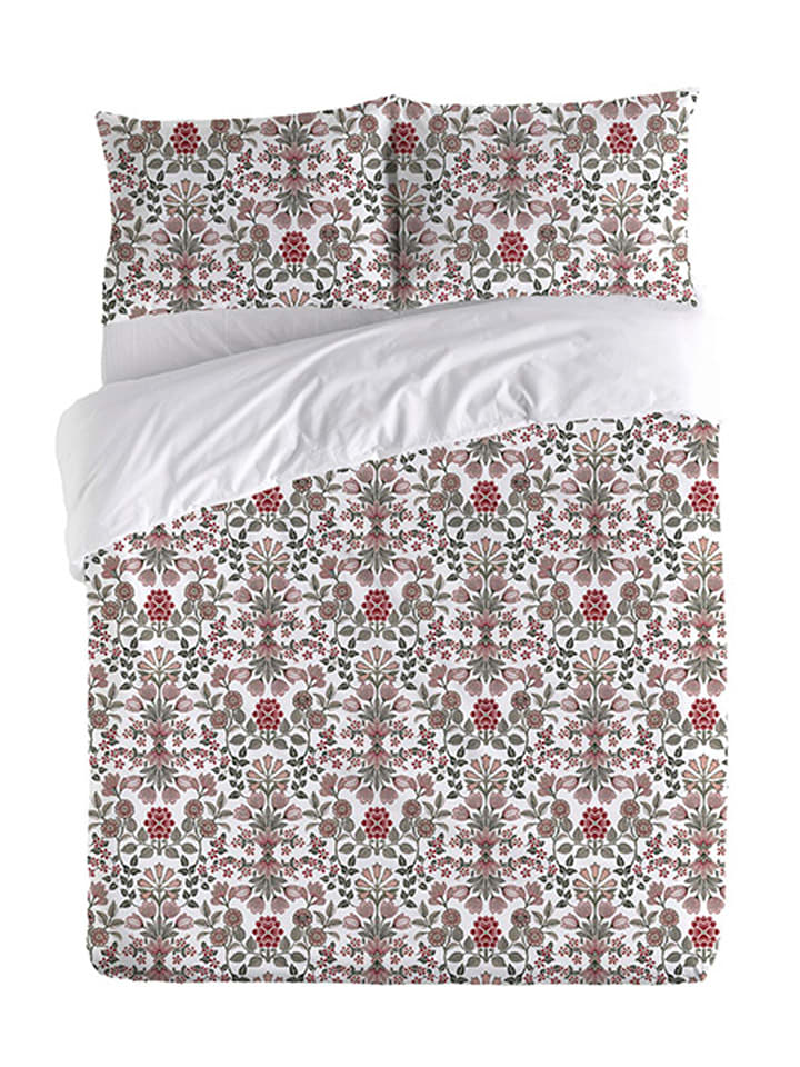 Monsun Perkalowa poszwa "Milara" w kolorze białym na kołdrę rozmiar: 200x200 cm