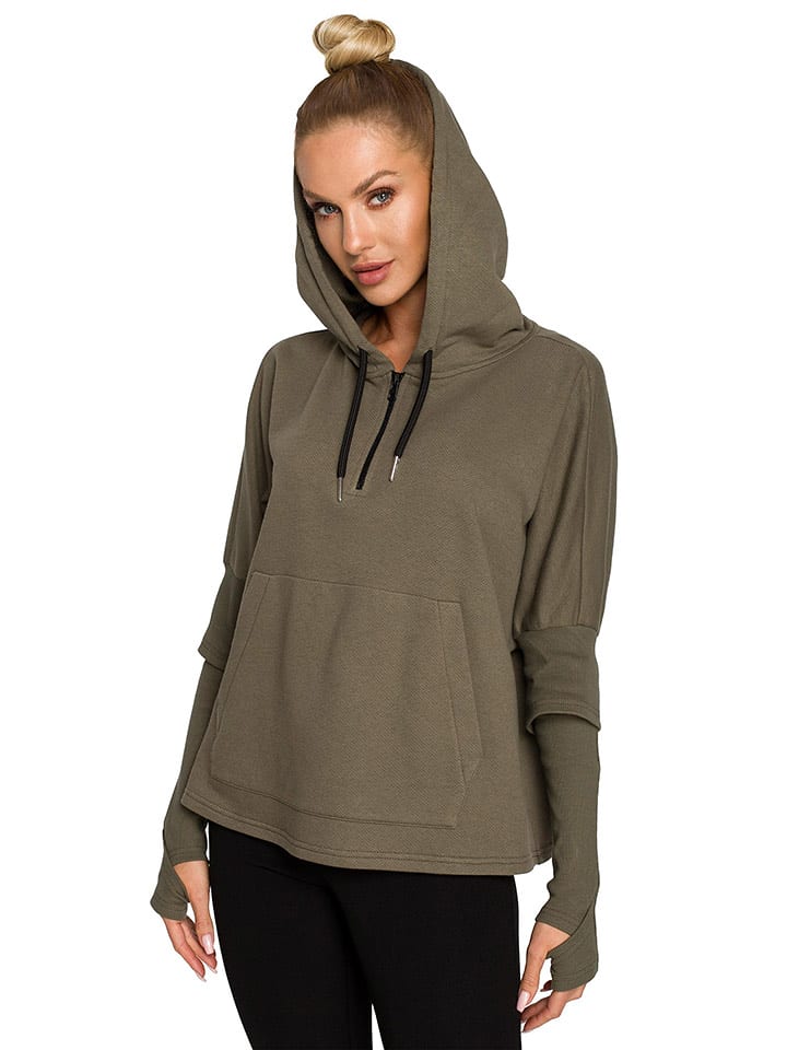 made of emotion Bluza w kolorze khaki rozmiar: XXL/3XL