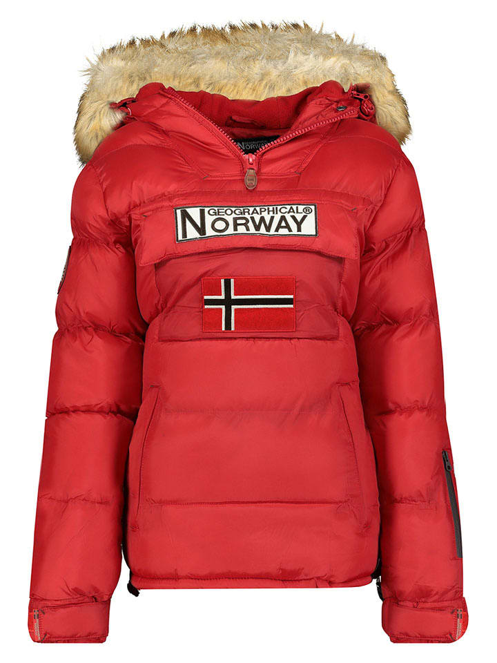 Geographical Norway Parka "Belancolie" w kolorze czerwonym rozmiar: 140