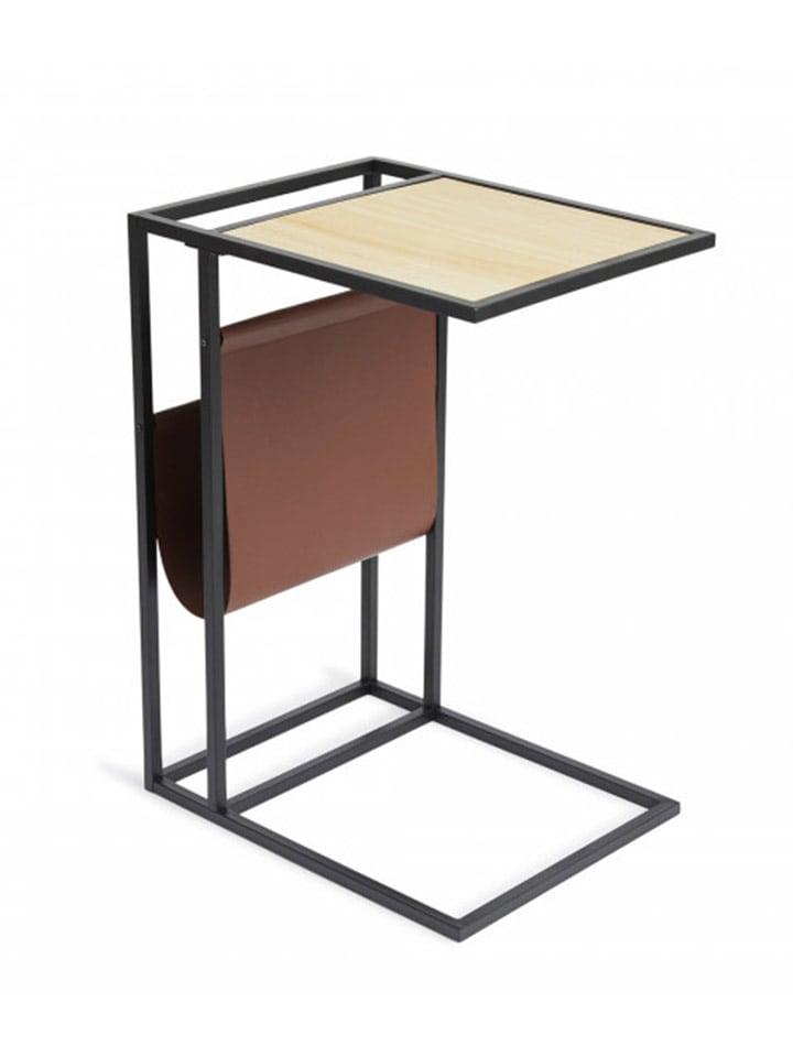 Lifa Living Stolik "Manhattan" w kolorze brązowo-beżowym - 45 x 63 x 35 cm rozmiar: onesize