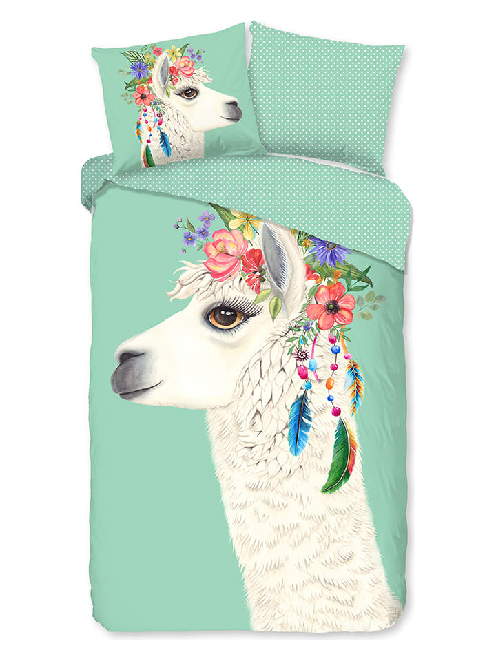 Good Morning Komplet pościeli "Joey" w kolorze turkusowym ze wzorem rozmiar: 135x200 cm