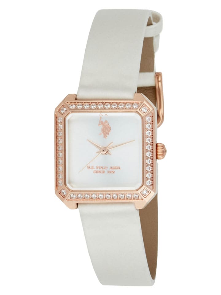 U.S. Polo Assn. Zegarek kwarcowy w kolorze różowozłoto-białym rozmiar: onesize