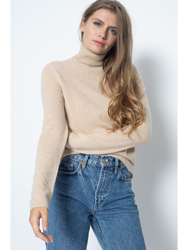 Perfect Cashmere Kaszmirowy golf w kolorze beżowym rozmiar: XL