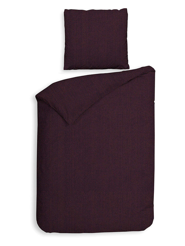 HNL Komplet pościeli flanelowej "Spina" w kolorze fioletowym rozmiar: 135x200 cm