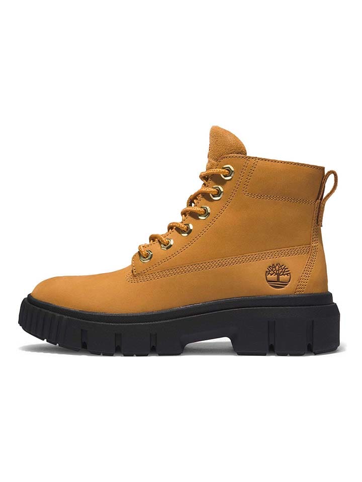 Timberland Skórzane botki "Greyfield Mid" w kolorze jasnobrązowym rozmiar: 40