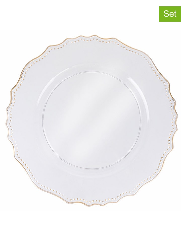 Villa d´Este Podtalerze (6 szt.) "Versailles" w kolorze złotym - Ø 33 cm rozmiar: onesize