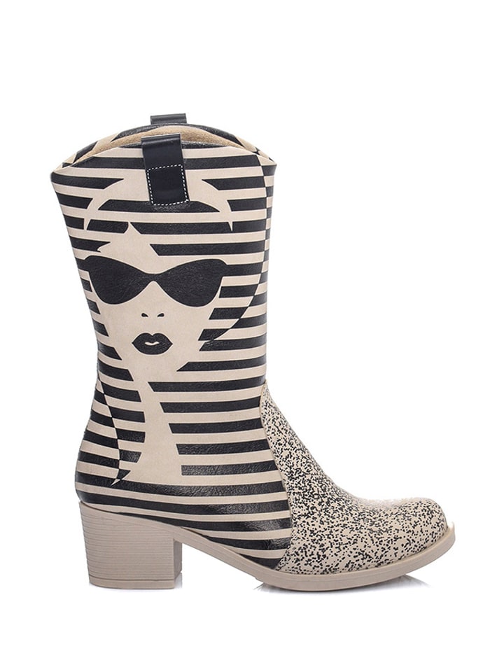 Streetfly Kozaki w kolorze beżowo-czarnym rozmiar: 37