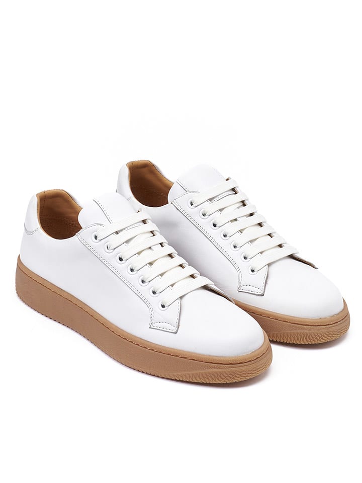 British Passport Skórzane sneakersy w kolorze białym rozmiar: 39