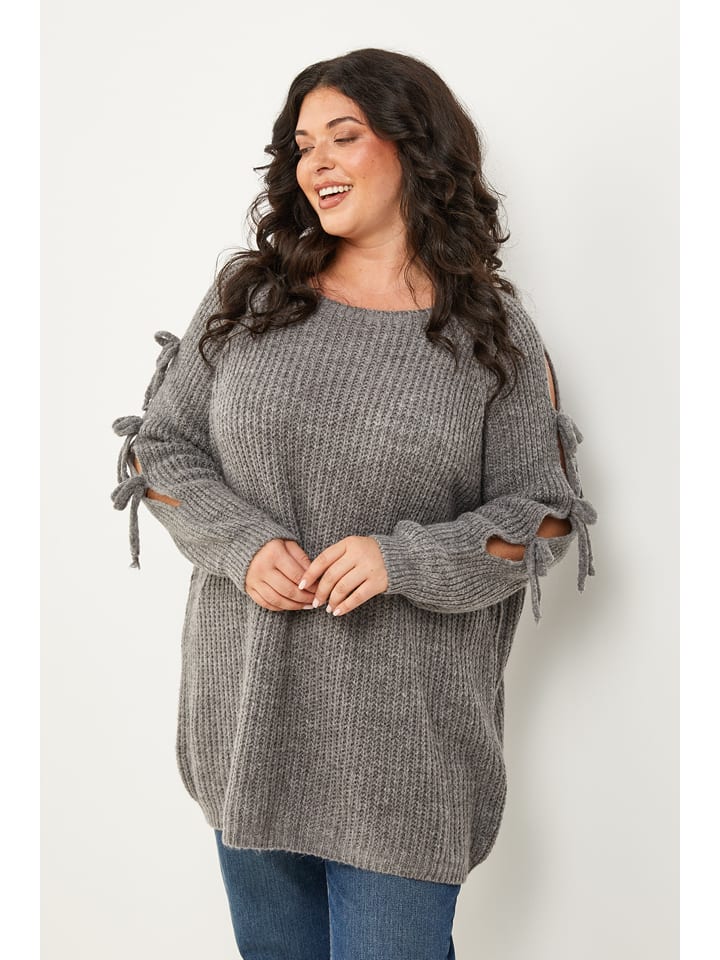 Curvy Lady Sweter w kolorze szarym rozmiar: 44/46