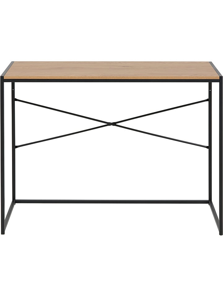 Actona Biurko "Seaford" w kolorze jasnobrązowo-czarnym - 100 x 75 x 45 cm rozmiar: onesize