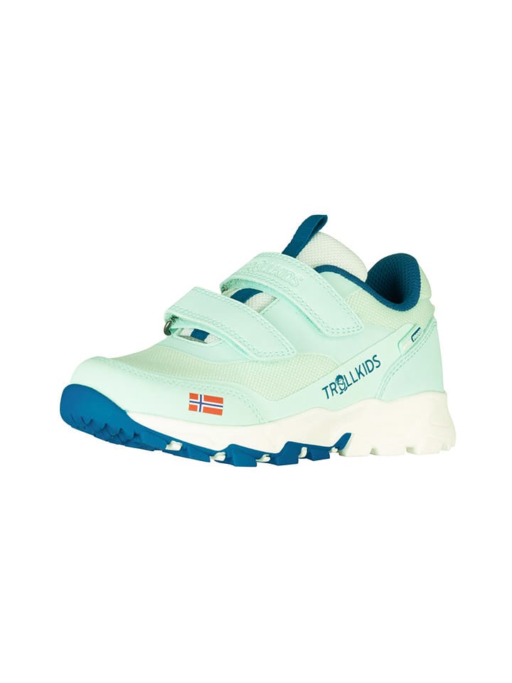 Trollkids Buty turystyczne "Preikestolen" w kolorze zielono-niebiesko-białym rozmiar: 29