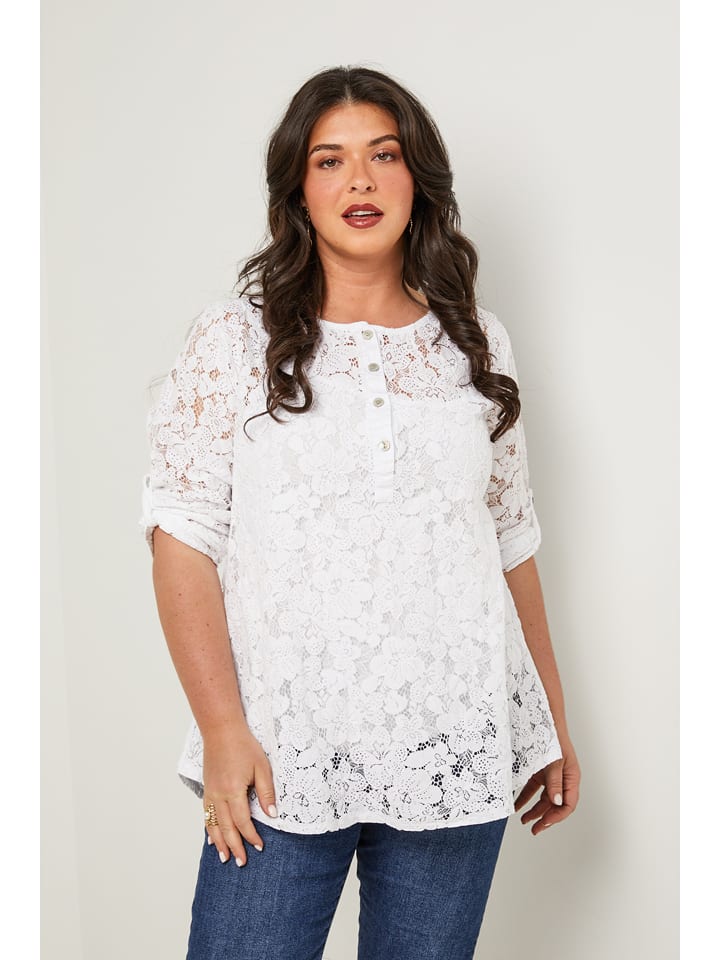 Curvy Lady Bluzka w kolorze białym rozmiar: 44/46