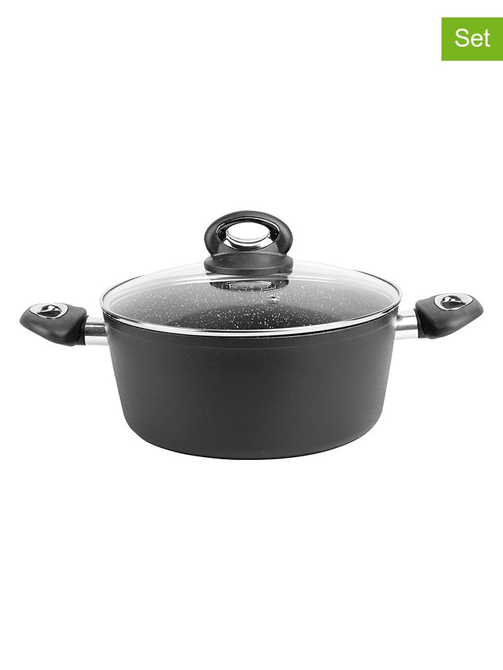 Sitram 2-częściowy zestaw "Granite" w kolorze szarym - 4,7 l rozmiar: onesize