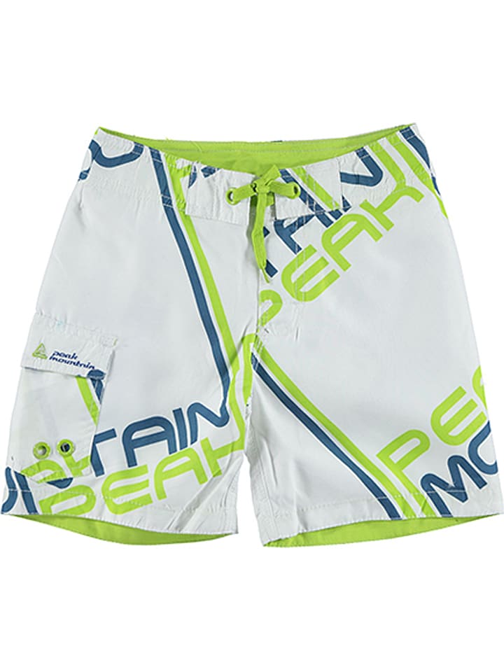Peak Mountain Szorty kąpielowe w kolorze biało-jasnozielono-morskim rozmiar: 164