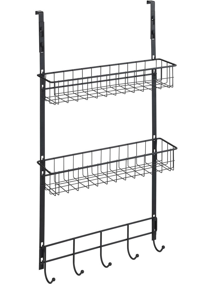 Wenko Regał wiszący w kolorze czarnym - 39 x 75 x 10 cm rozmiar: onesize
