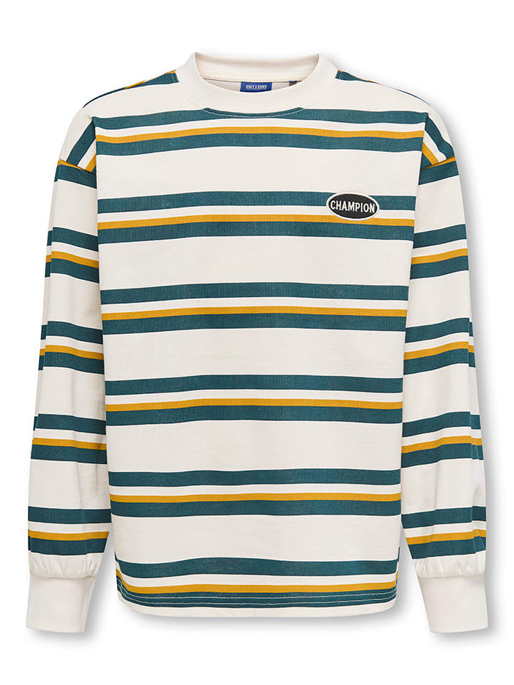 Only&Sons Bluza "Andrew" w kolorze kremowo-żółto-niebieskim rozmiar: 170/176