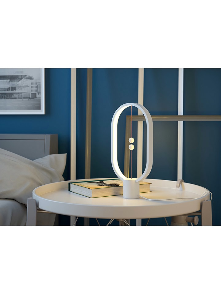 Designnest Lampa stołowa LED "Heng" w kolorze białym - 40 x 20 cm rozmiar: onesize