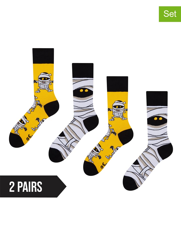 Dedoles Skarpety (2 pary) w kolorze żółto-białym rozmiar: 35-38