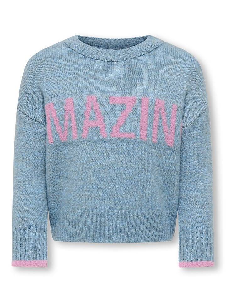 KIDS ONLY Sweter "Amour" w kolorze jasnoróżowo-błękitnym rozmiar: 116