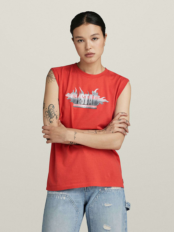 G-Star Top w kolorze czerwonym rozmiar: M