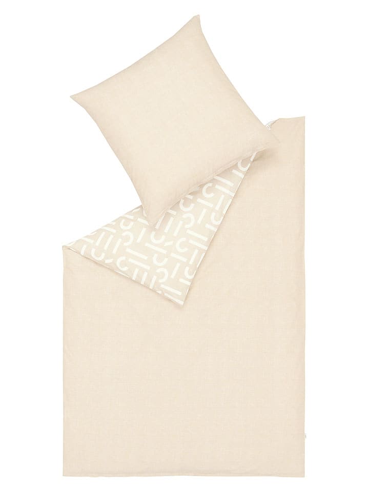 ESPRIT Komplet pościeli flanelowej "Scatter" w kolorze kremowym rozmiar: 140x200 cm