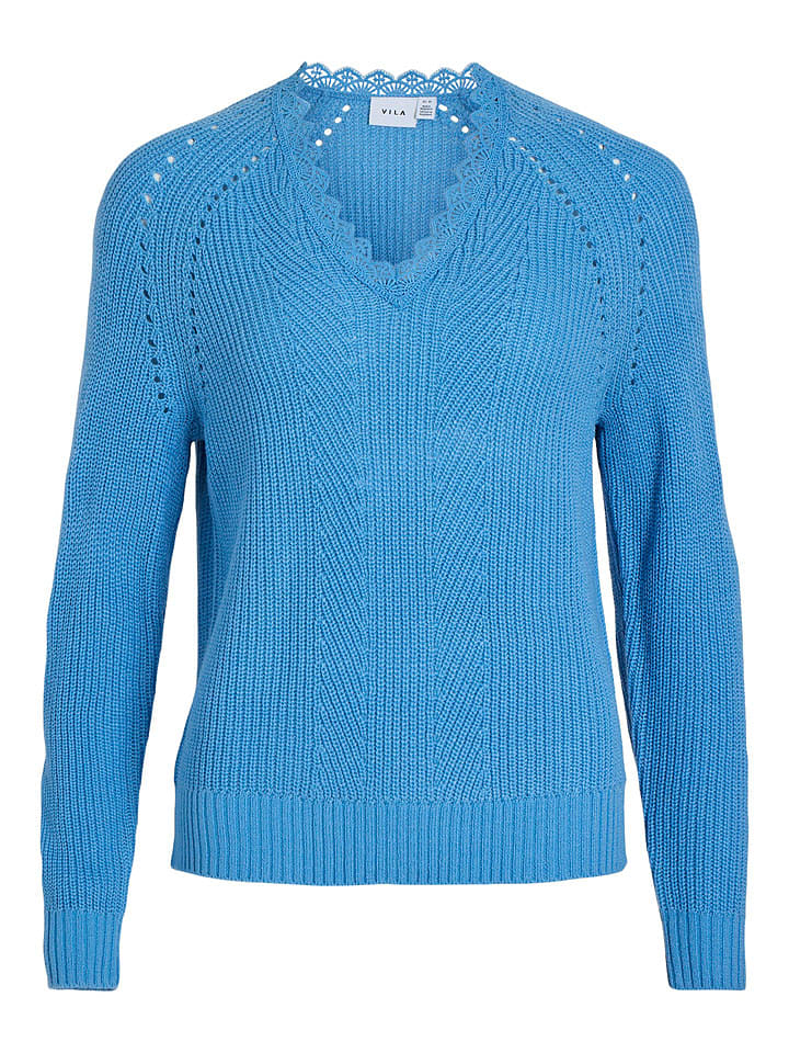 Vila Sweter w kolorze niebieskim rozmiar: M