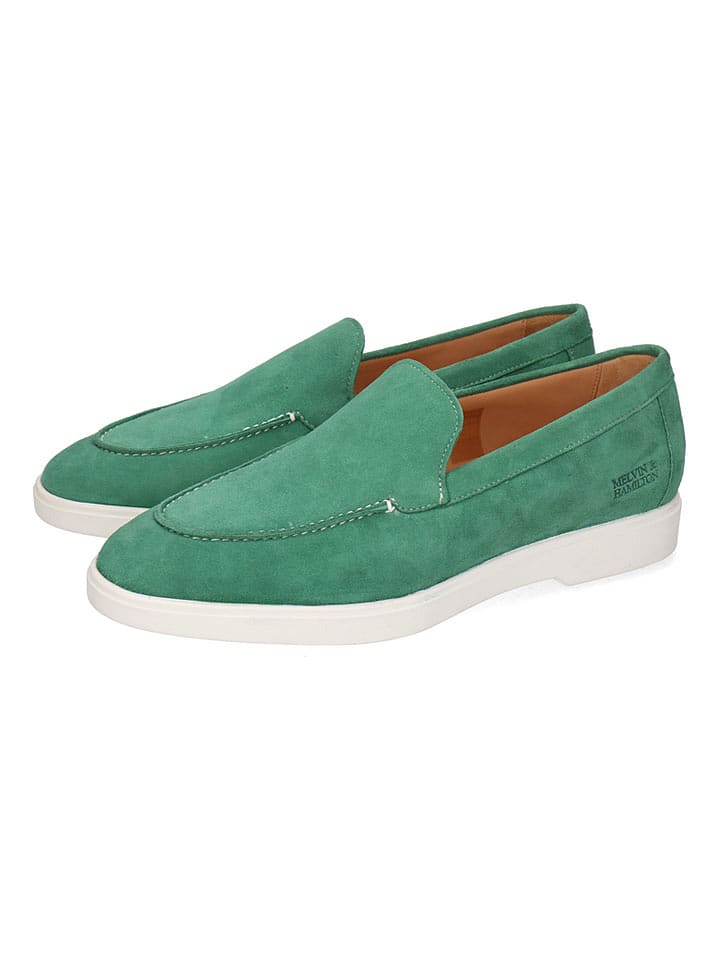 MELVIN & HAMILTON Skórzane mokasyny "Filippa 1" w kolorze zielonym rozmiar: 37