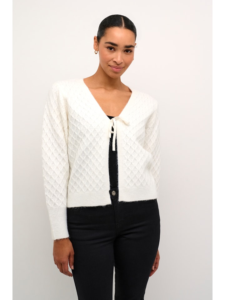 Kaffe Kardigan "Selma" w kolorze białym rozmiar: XXL