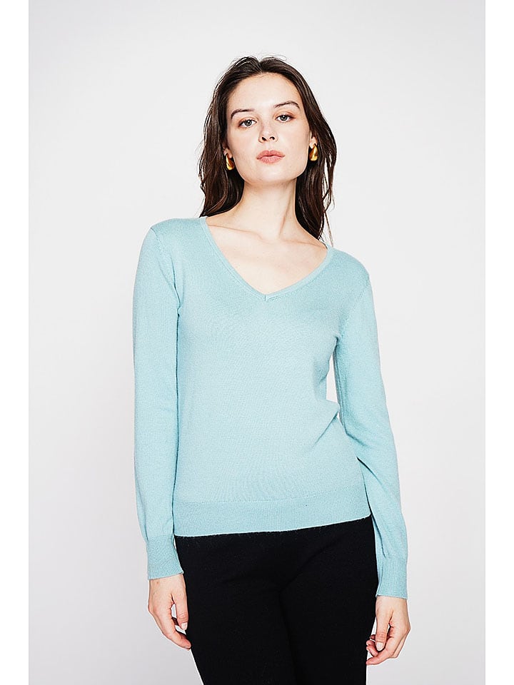 ASSUILI Sweter w kolorze turkusowym rozmiar: 36