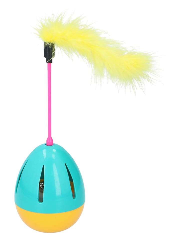 Edco Zabawka w kolorze turkusowo-żółtym dla kota - wys. 25,5 x Ø 7 cm rozmiar: onesize